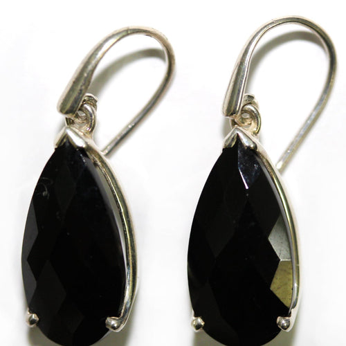 Sterling Silver Black Spinel Earrings