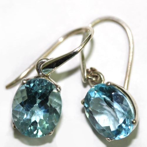 Sterling Silver Topaz Earrings