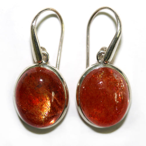 Sterling Silver Sunstone Earrings