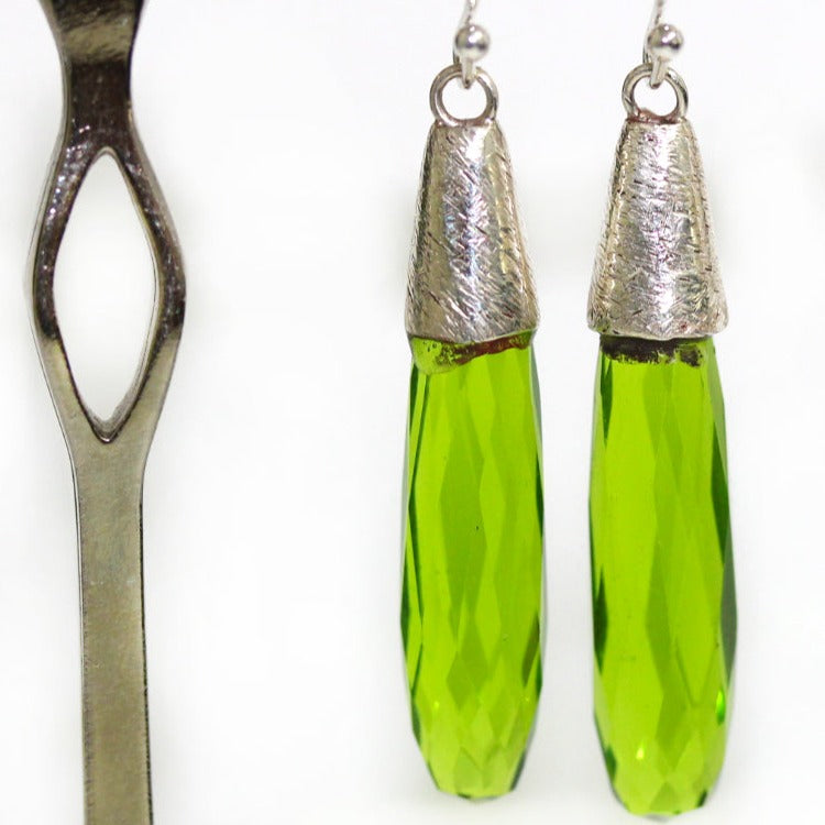 Crystal Sterling Silver Earrings