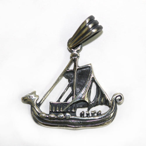 Sterling Silver Boat Pendant