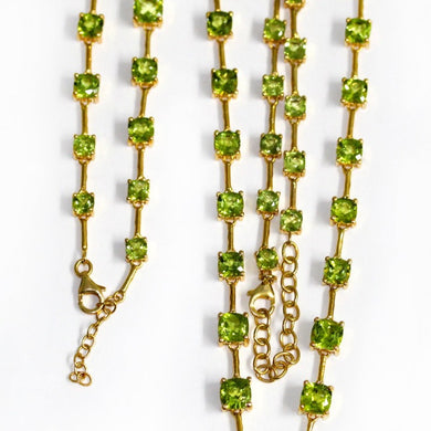 Vintage Peridot Set: Necklace, Bracelet and Earrings