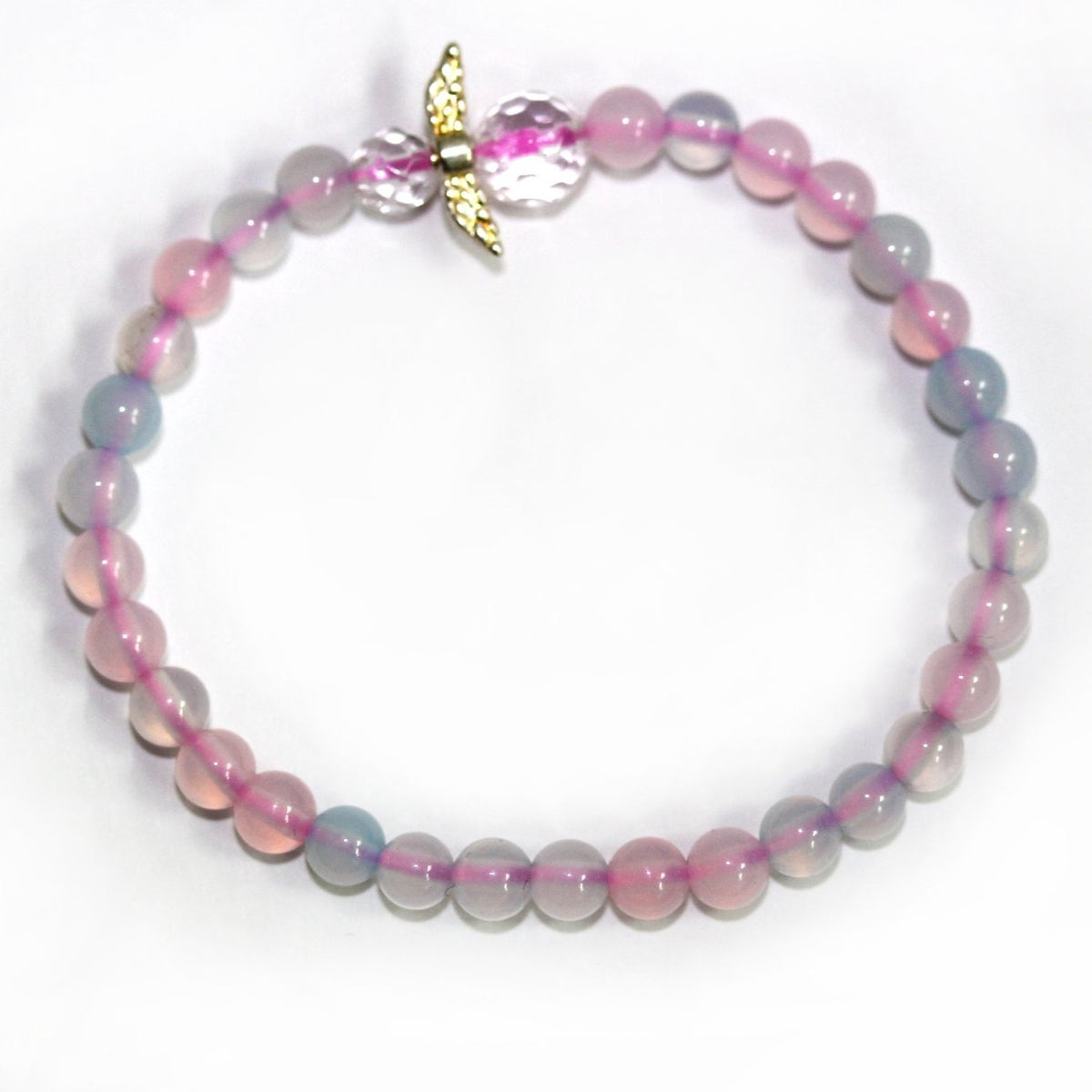 Assorted Opalite Beaded Childrens Charm Bracelet