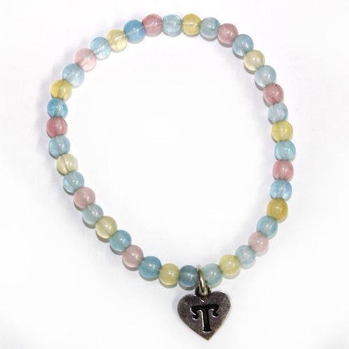 Assorted Opalite Beaded Childrens Charm Bracelet