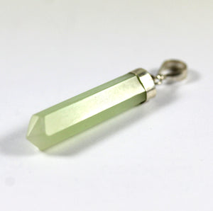 Sterling Silver Jade Prism Pendant