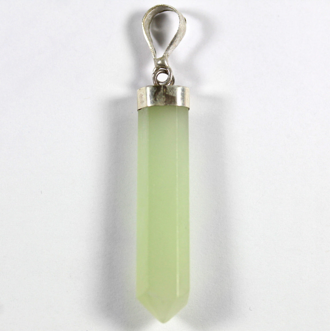 Sterling Silver Jade Prism Pendant