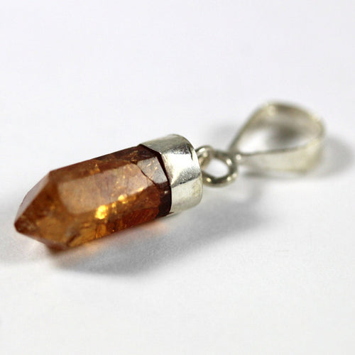 Spessartite Garnet Pendant with Silver Sterling