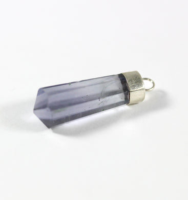 Sterling Silver Fluorite Carved Pendant