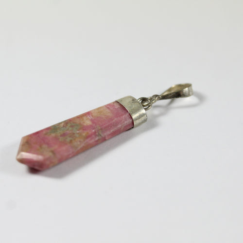 Sterling Silver Rhodanite Carved Pendant