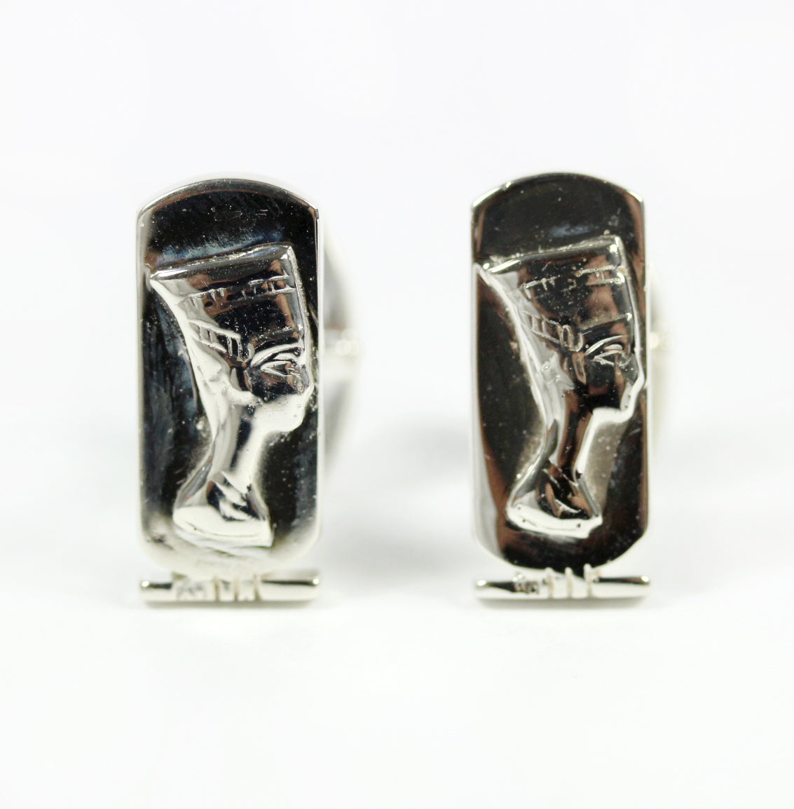 Sterling Silver Nefertiti Cufflinks