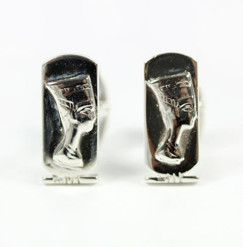 Sterling Silver Nefertiti Cufflinks