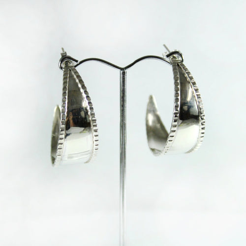 Sterling Silver Half Hoop Earrings