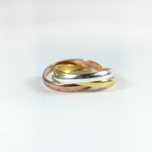 Yellow and Rose Gold Plate Russian Wedding Band