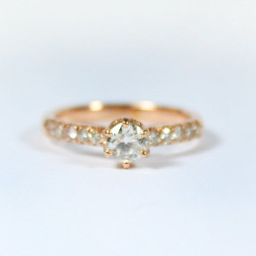 9ct Rose Gold Solitaire Diamond Engagement Ring