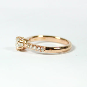 9ct Rose Gold Solitaire Diamond Engagement Ring