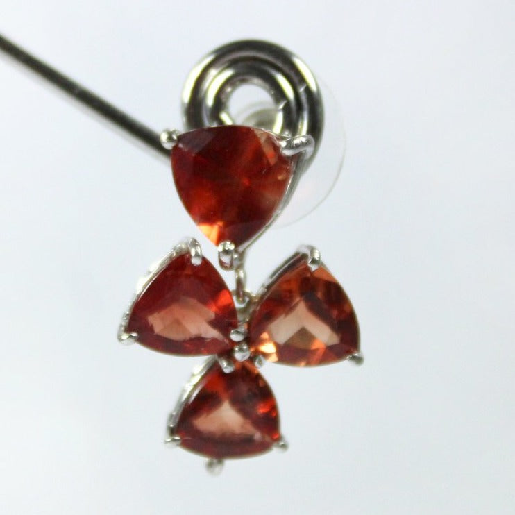 9ct White Gold Andesine Drop Stud Earrings