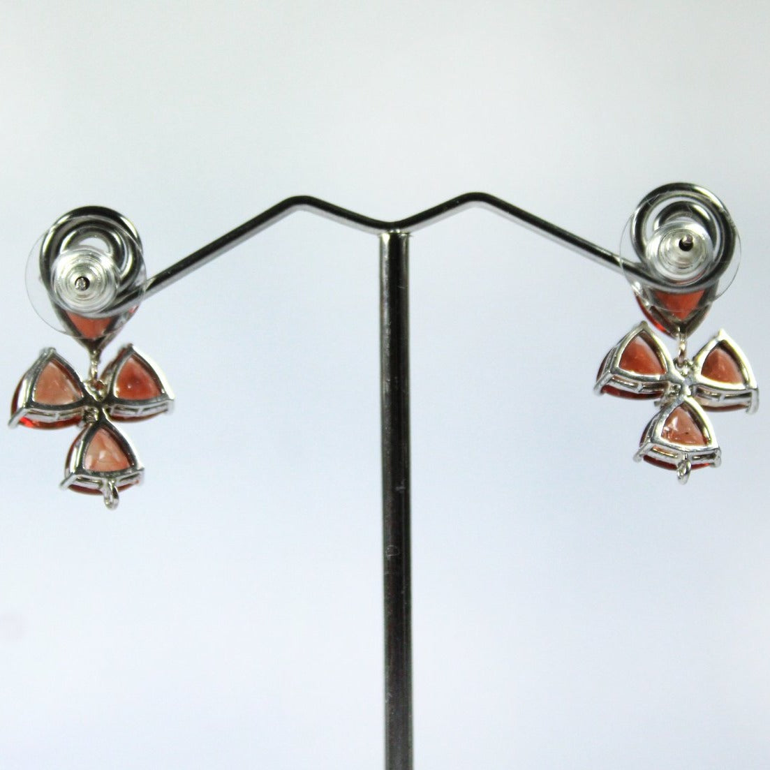 9ct White Gold Andesine Drop Stud Earrings
