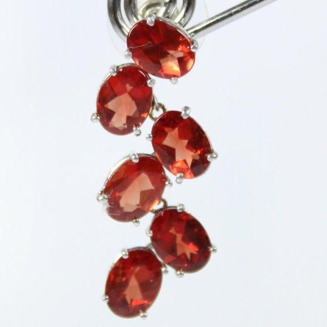 9ct White Gold Andesine Dangle Drop Stud Earrings