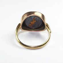 Vintage 9ct Rose Gold Boulder Black Opal Ring