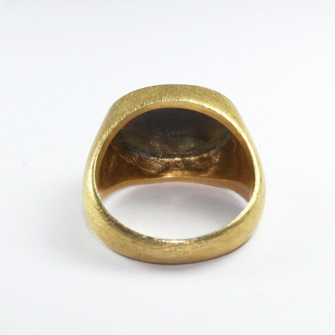 Sterling Silver Gold Plated Cabochon Labradorite Ring