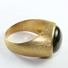 Sterling Silver Gold Plated Cabochon Labradorite Ring
