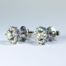 18ct White Gold Champagne Diamond Stud Earrings