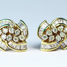 9ct Yellow Gold Fancy Cut Diamond Stud Earrings