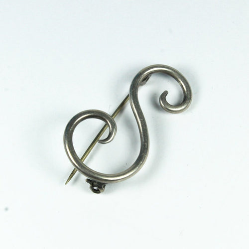 Sterling Silver 'S'Brooch