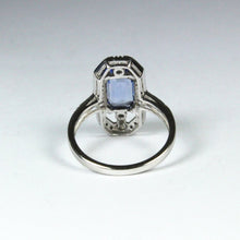 9ct White Gold 2ct Sapphire and Diamond Dress Ring