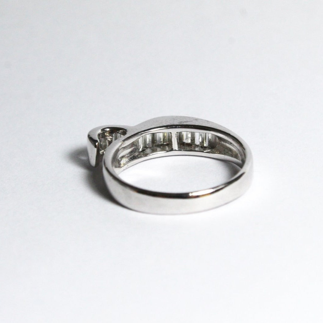 18ct White Gold Baguette Diamond Band