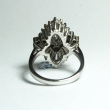 14ct Palladium White Gold Fancy Cut Diamond Dress Ring