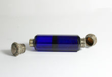 Antique Sterling Silver Glass Double End Perfume Flask