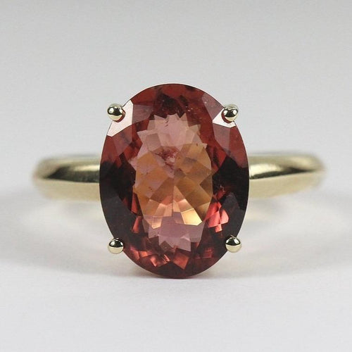 9ct Yellow Gold 6ct Mulberry Tourmaline Dress Ring