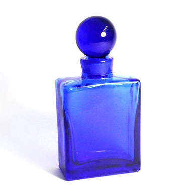 Vintage Bristol Blue Rectangle Perfume Bottle