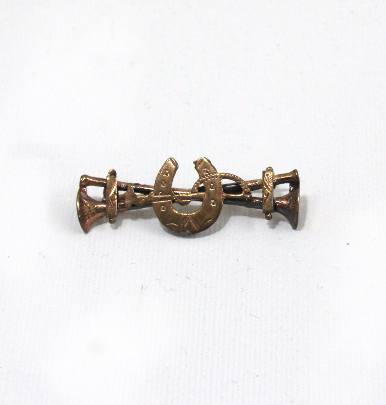 Brass Polo Brooch