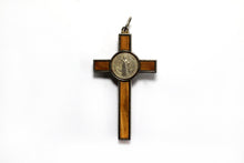 Russian Sterling Silver Wooden Inlay Crucifix