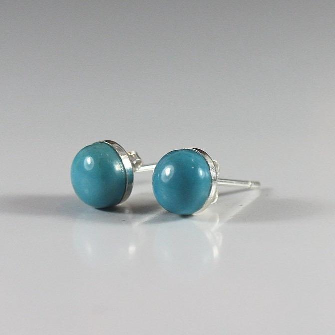 Sterling Silver Turquoise Stud Earrings
