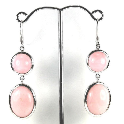 Pink drop earrings