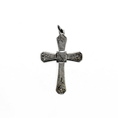 Sterling Silver Engraved Cross Pendant