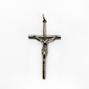 Small Modernist Crucifix in Sterling Silver