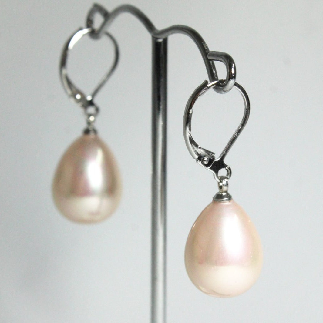Sterling Silver Faux Pearl Drop Earrings