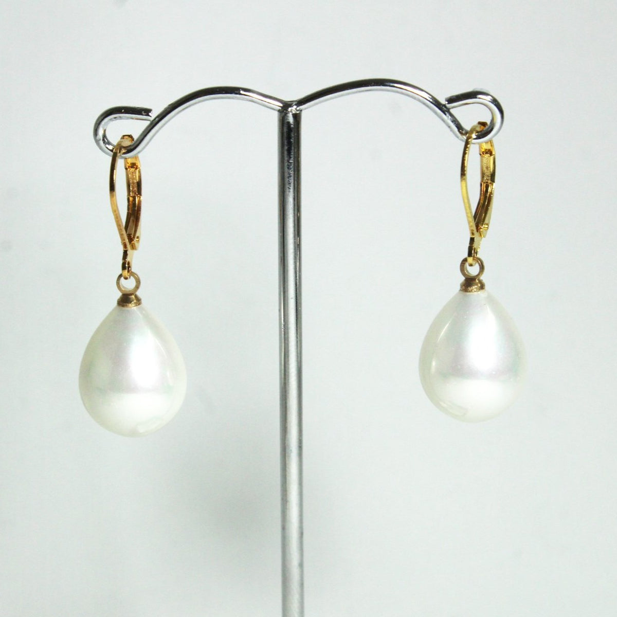 Sterling Silver Faux Pearl Drop Earrings
