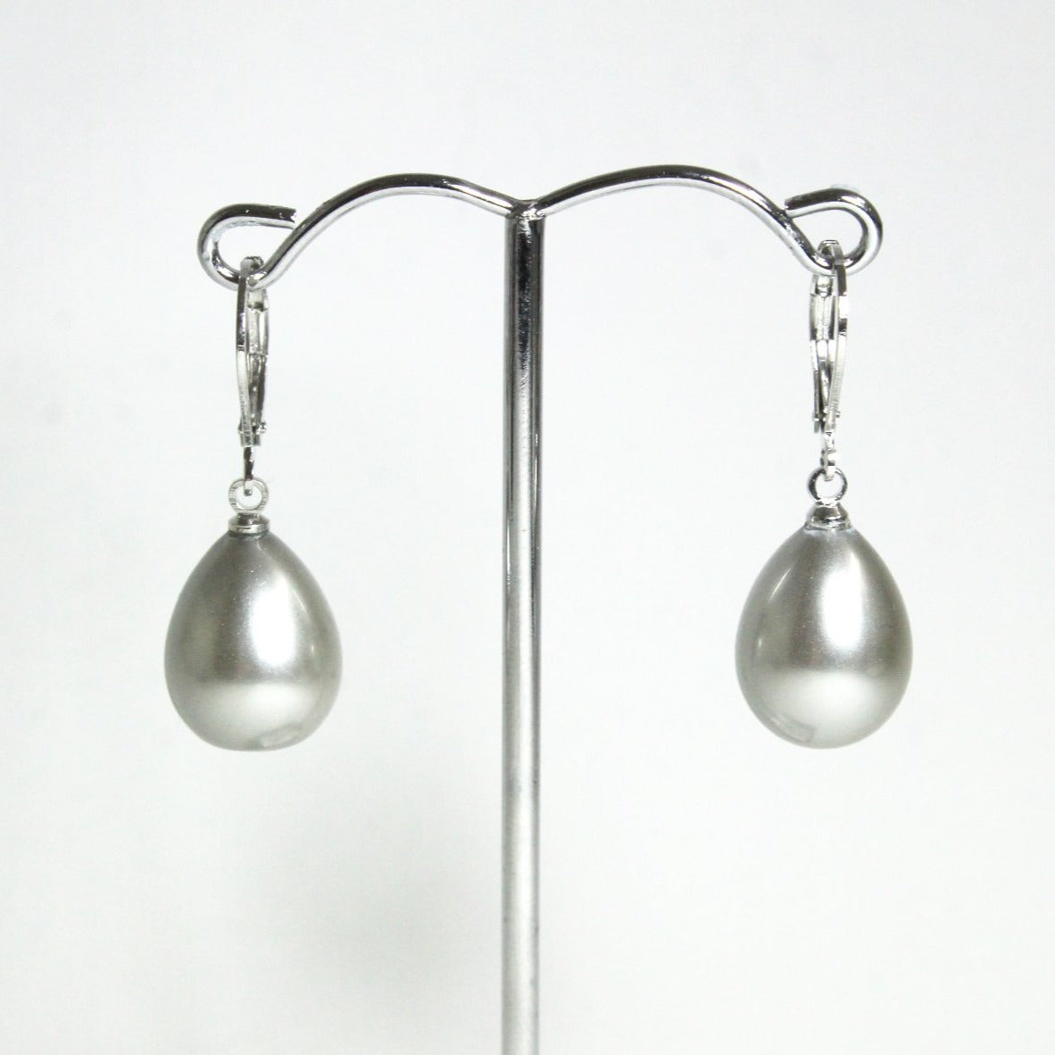 Sterling Silver Faux Pearl Drop Earrings