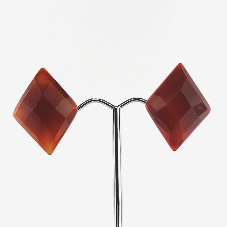 Sterling Silver Carnelian Stud Earrings