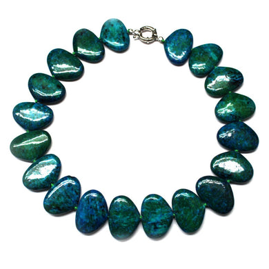 Sterling Silver Azurite Necklace