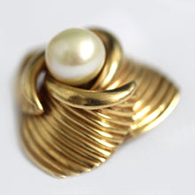 Vintage 14ct Yellow Gold Cultured Pearl Clip On Earrings