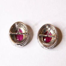 9ct Gold Ruby and Diamond Stud Earrings