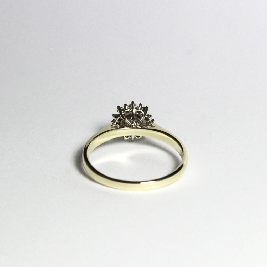 9ct Yellow Gold Fancy Cut Diamond Cluster Ring