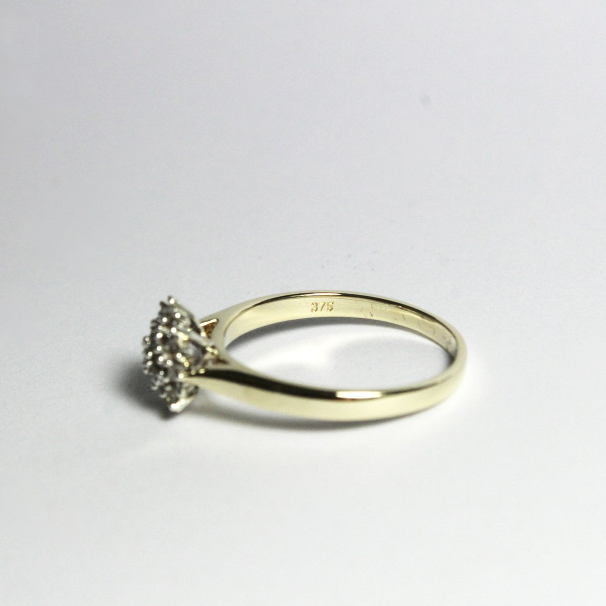 9ct Yellow Gold Fancy Cut Diamond Cluster Ring