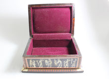 Vintage Egyptian Revival Mother of Pearl Inlay Teak Box